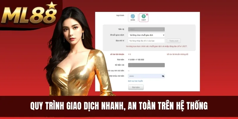 Quy trình giao dịch nhanh, an toàn trên hệ thống